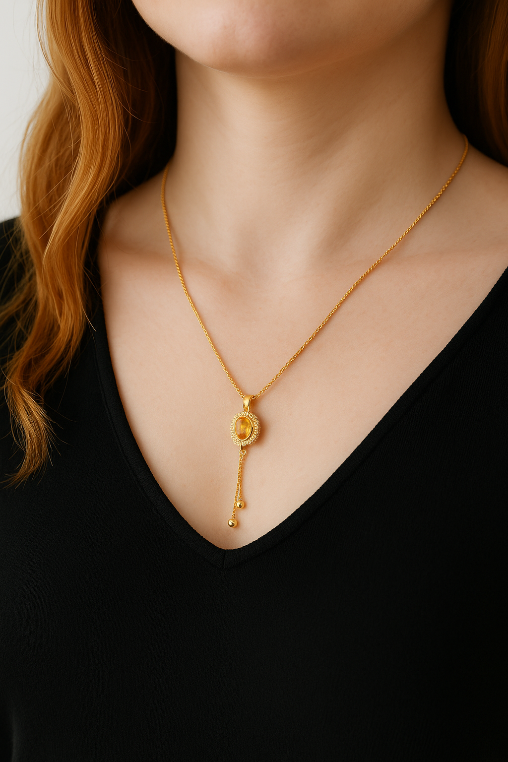 Zircon Pendant-231 (Golden)
