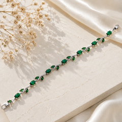 Tulip Bracelet (Silver/Green)