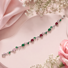 Tulip Bracelet (Silver/Mix Colors)