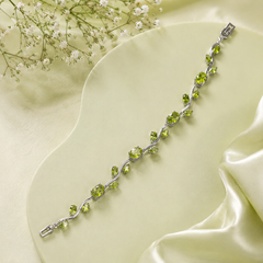 Tulip Bracelet (Silver/Light Green)