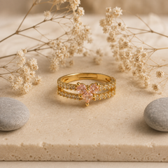 Zircon Ring-428 (Golden)
