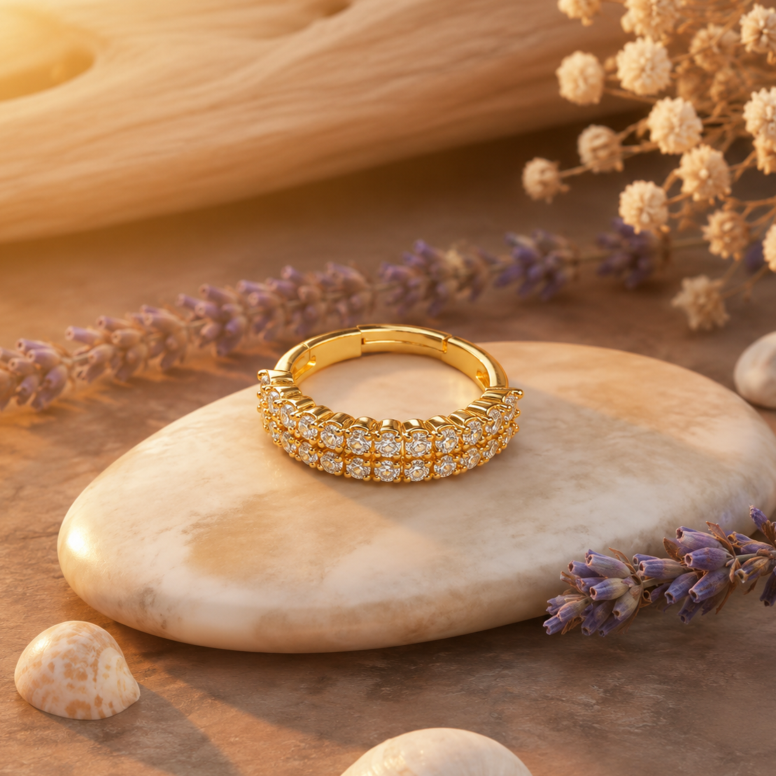 Zircon Ring-430 (Golden)