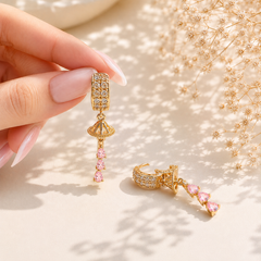 Zircon Hoop Bali-236 (Pink)