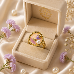 Stainless Steel Risen Ring-224 (Golden)