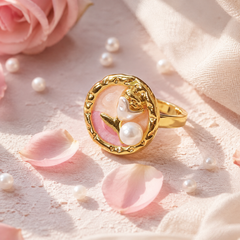Stainless Steel Risen Ring-225 (Golden)