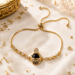 Adjustable Bracelet-284 (Golden/Black)