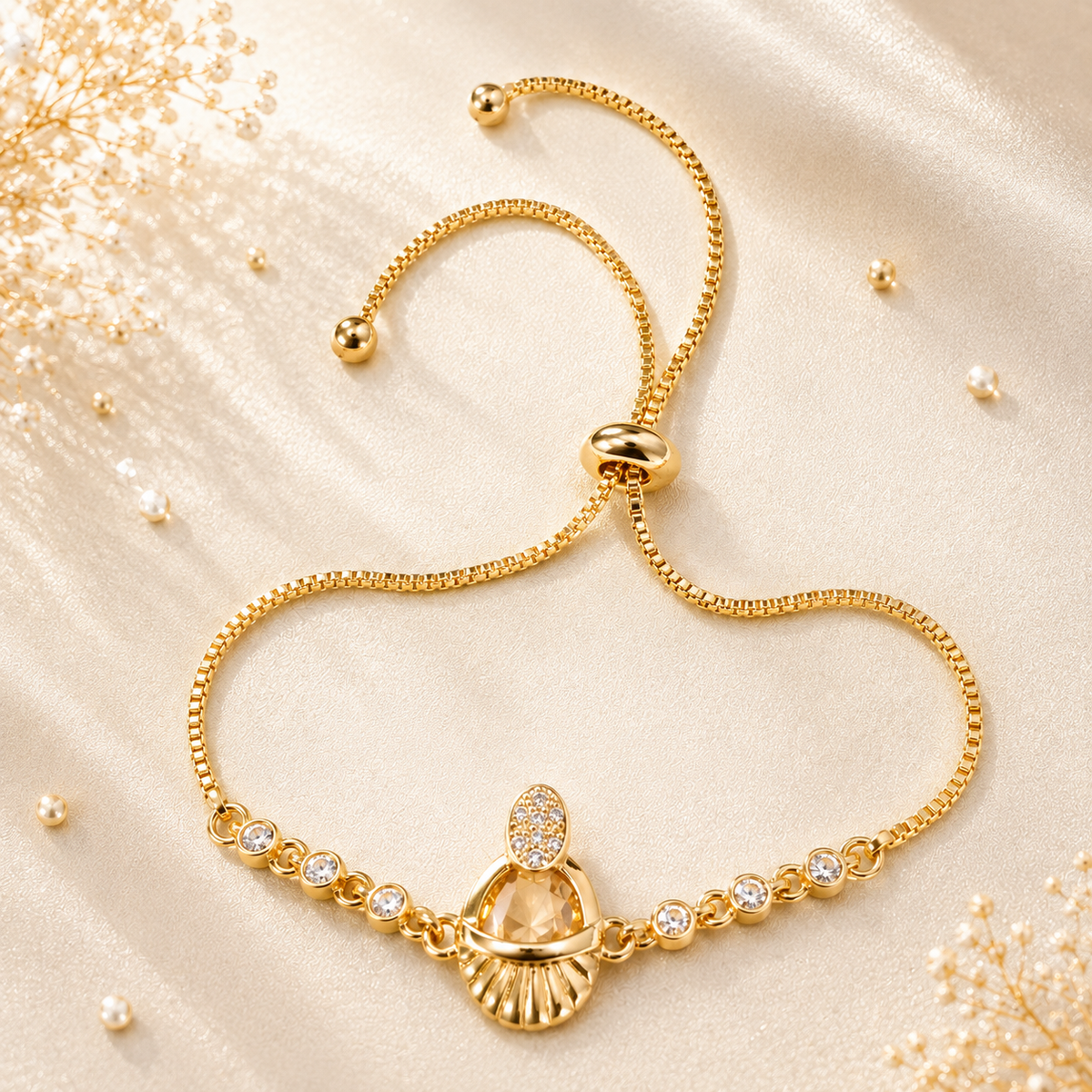 Adjustable Bracelet-284 (Golden)