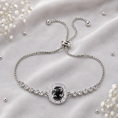 Adjustable Bracelet-283 (Silver/Black)
