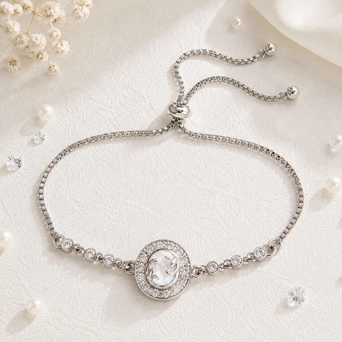 Adjustable Bracelet-283 (Silver)