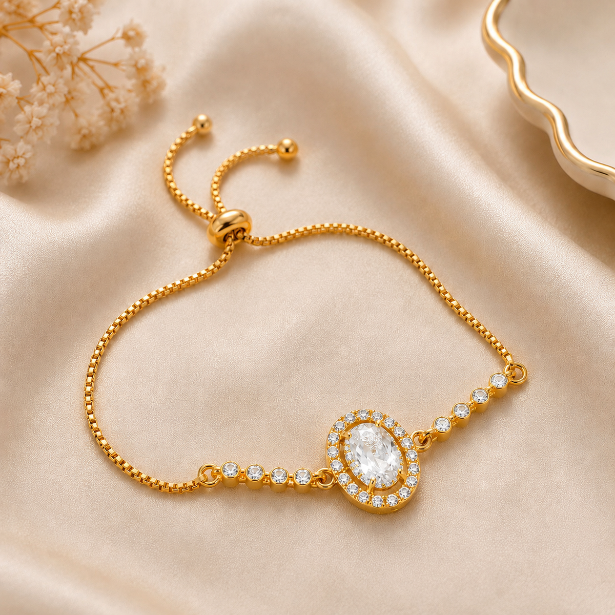 Adjustable Bracelet-265 (White)