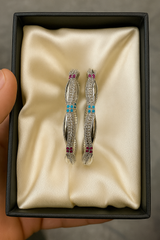Kara Pair-53 Silver (Maroon/Ferozi)