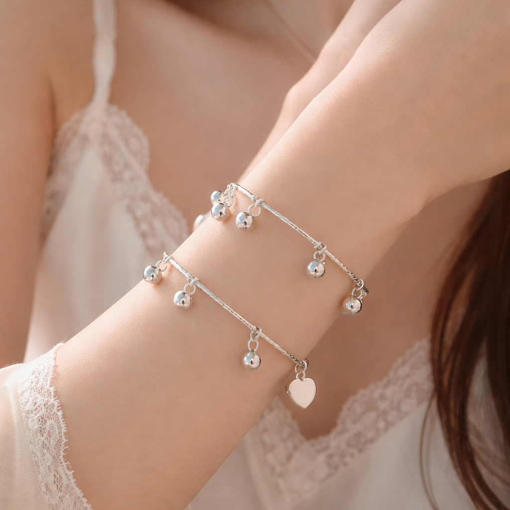 Adjustable Adult Bangles-60 (Silver)