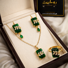 Zircon Locket Set-70 (Green)