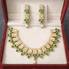 Kundan Necklace-28 (Green)