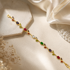 Tulip Bracelet (Golden/Multi)