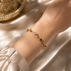 Tulip Bracelet (Golden/Multi)