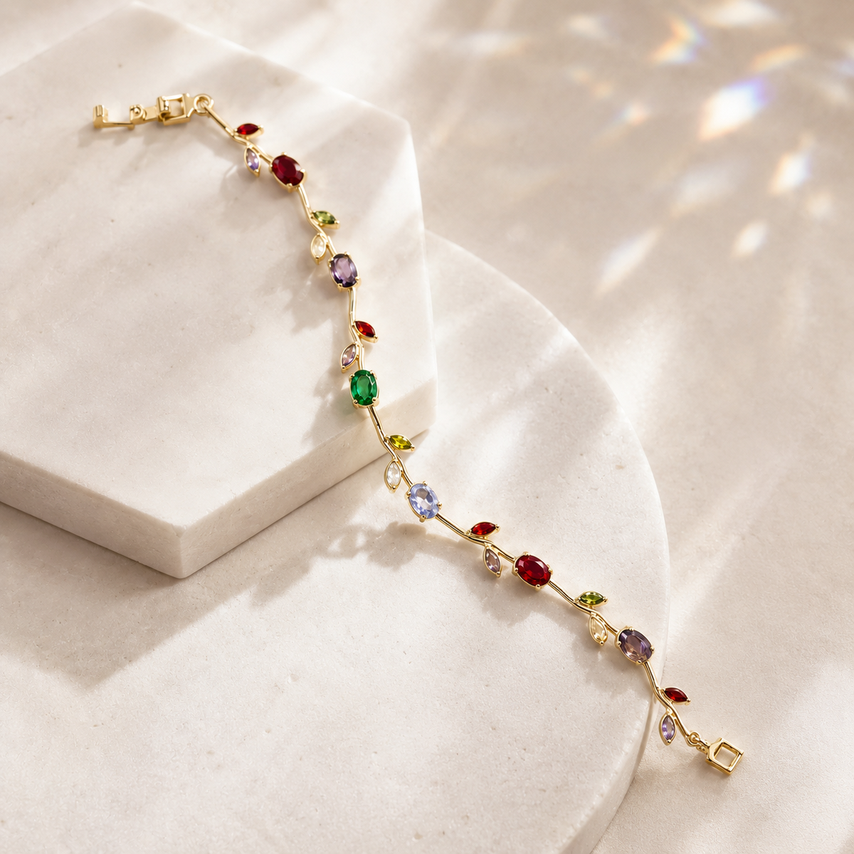 Tulip Bracelet (Golden/Multi)