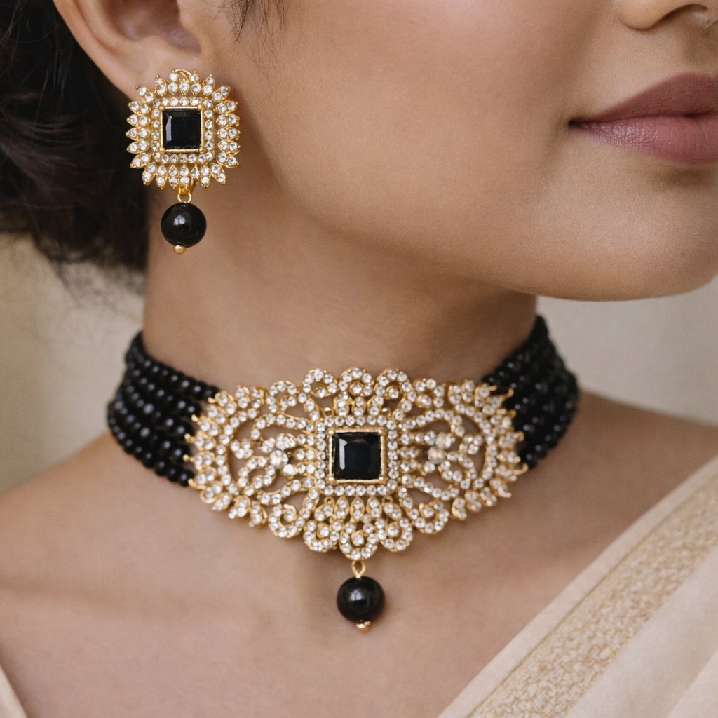 BAREEHA Choker Set (Black)