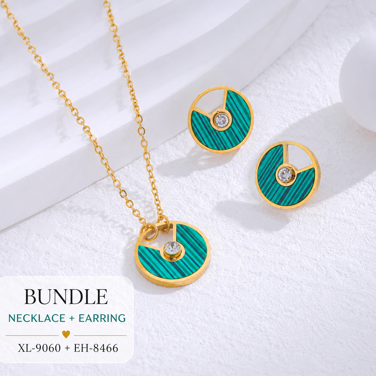 Stainless Pendant & Studs For Her (Pack of 2)
