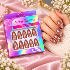 Flower Nails-01 (Peach)