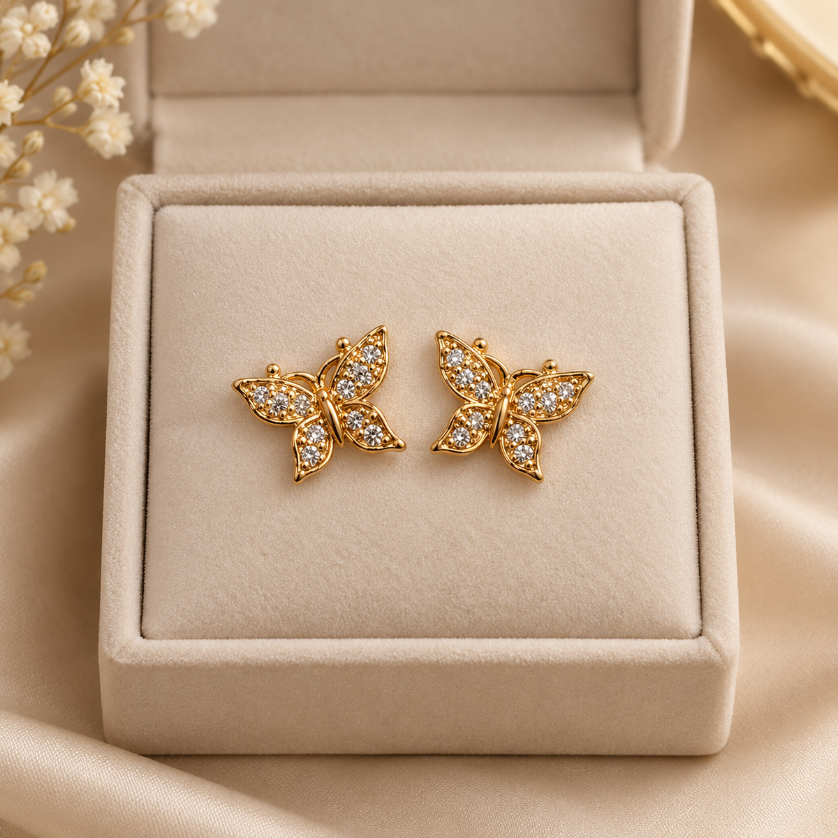Zircon Studs-264 (Golden)