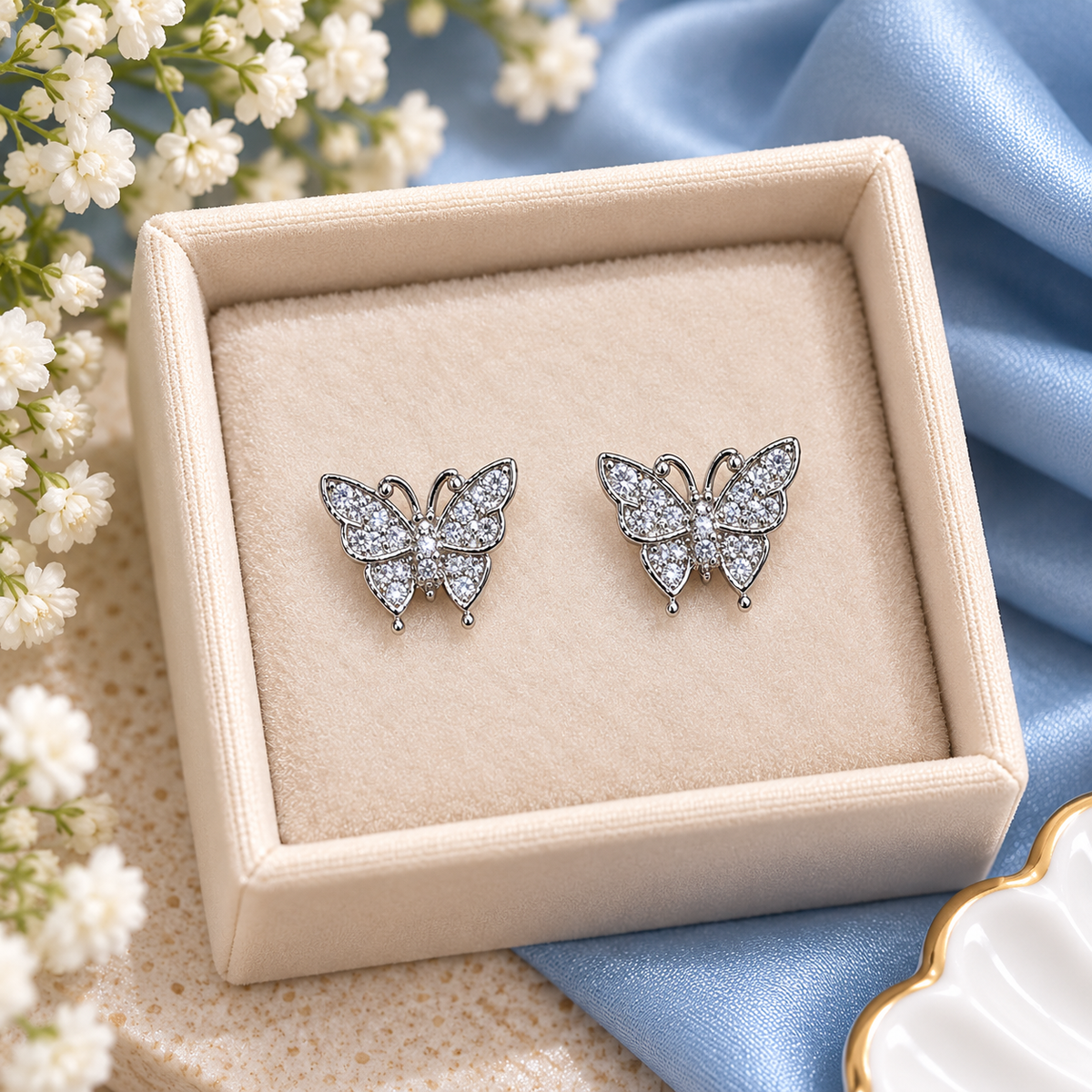 Zircon Studs-257 (Silver)