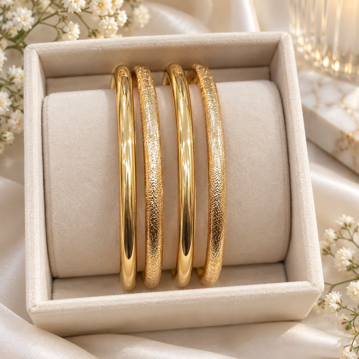 Gold Bangles-177 (Golden)