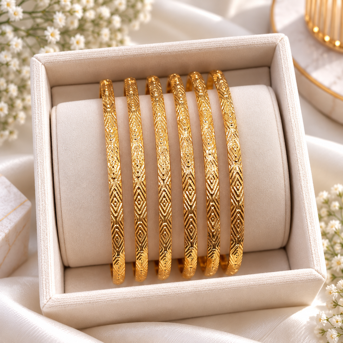 Gold Bangles-175 (Golden)