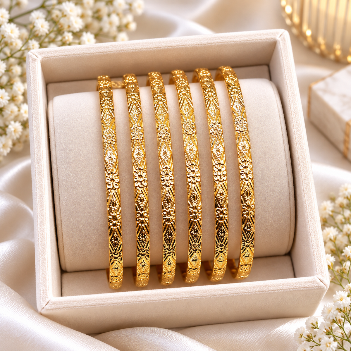 Gold Bangles-174 (Golden)