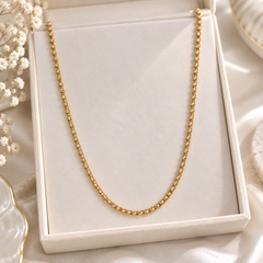 Stainless steel Gold Chain-196 (Golden)