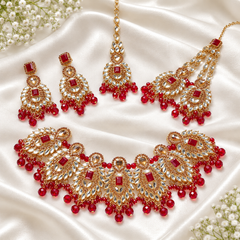 Bridal Jewellery complete Set-24 (Maroon)