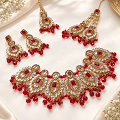 Bridal Jewellery complete Set-24 (Maroon)