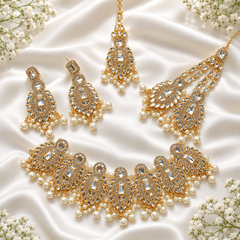 Bridal Jewellery complete Set-24 (Pearl)