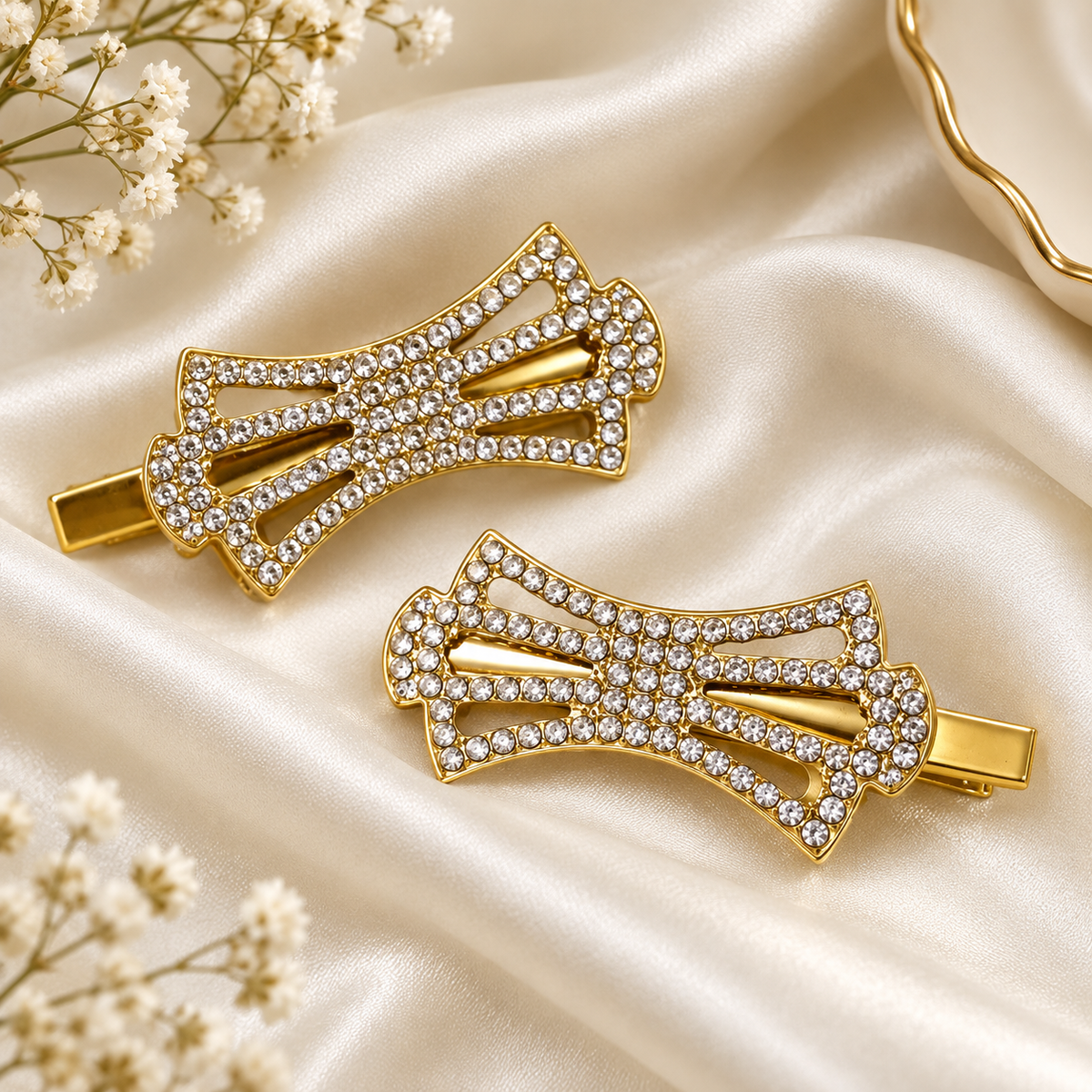 Hair Pin-163 (Pack of 2) (Golden)