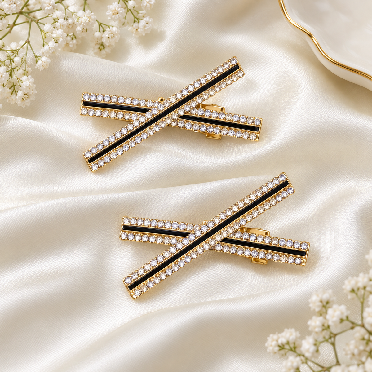 Hair Pin-168 (Pack of 2) (Golden)