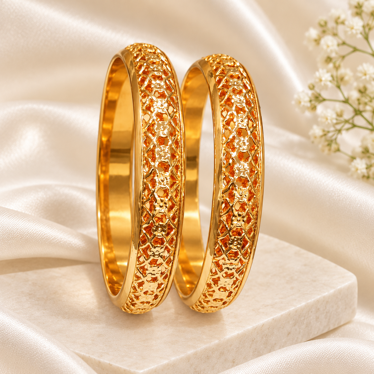Gold Plated Kara Pair-70