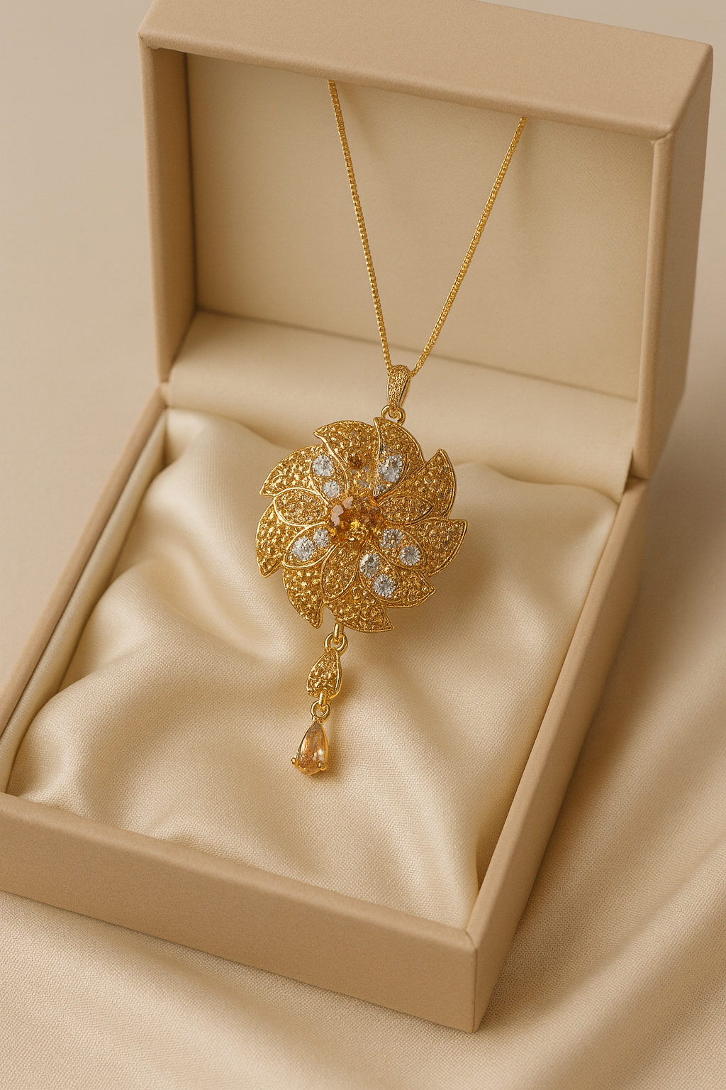 Zircon Pendant-320 (Golden)