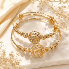 Adjustable Kashmiri Bangle-148 (Golden)