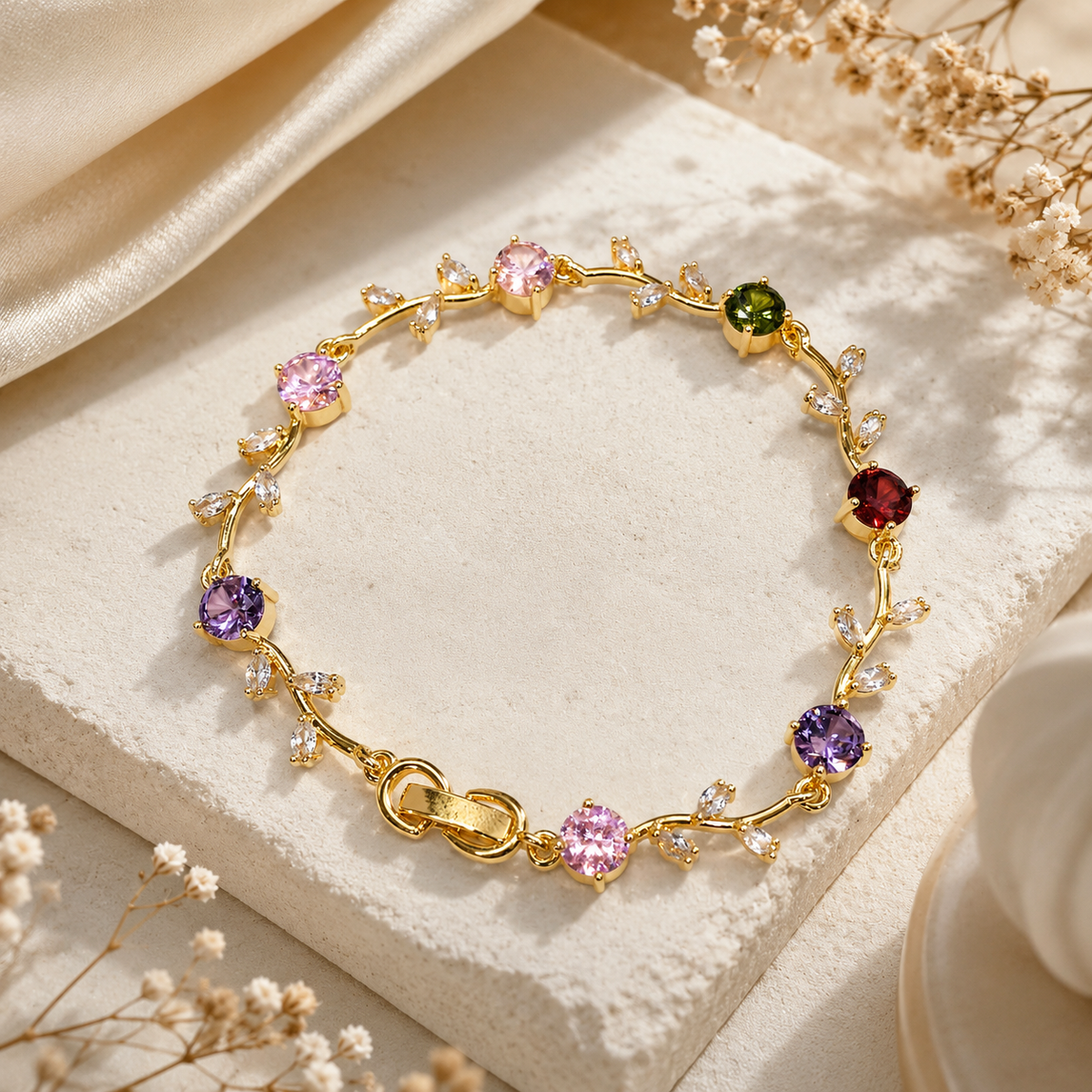 Tulip Grace Bracelet (Golden/Multi)
