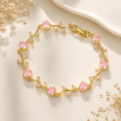 Tulip Grace Bracelet (Golden/Pink)