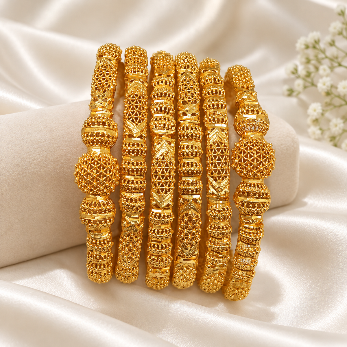 Gold Bangles-180 (Golden)