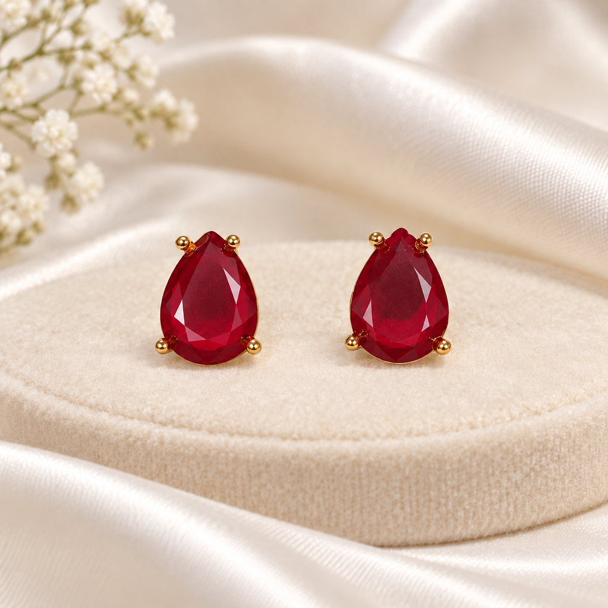 Zircon Studs-244 (Maroon)