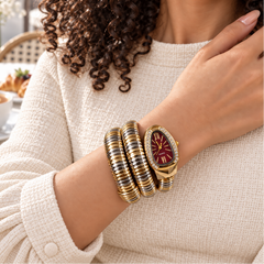 Snake Wrap Watch-03 (Maroon)
