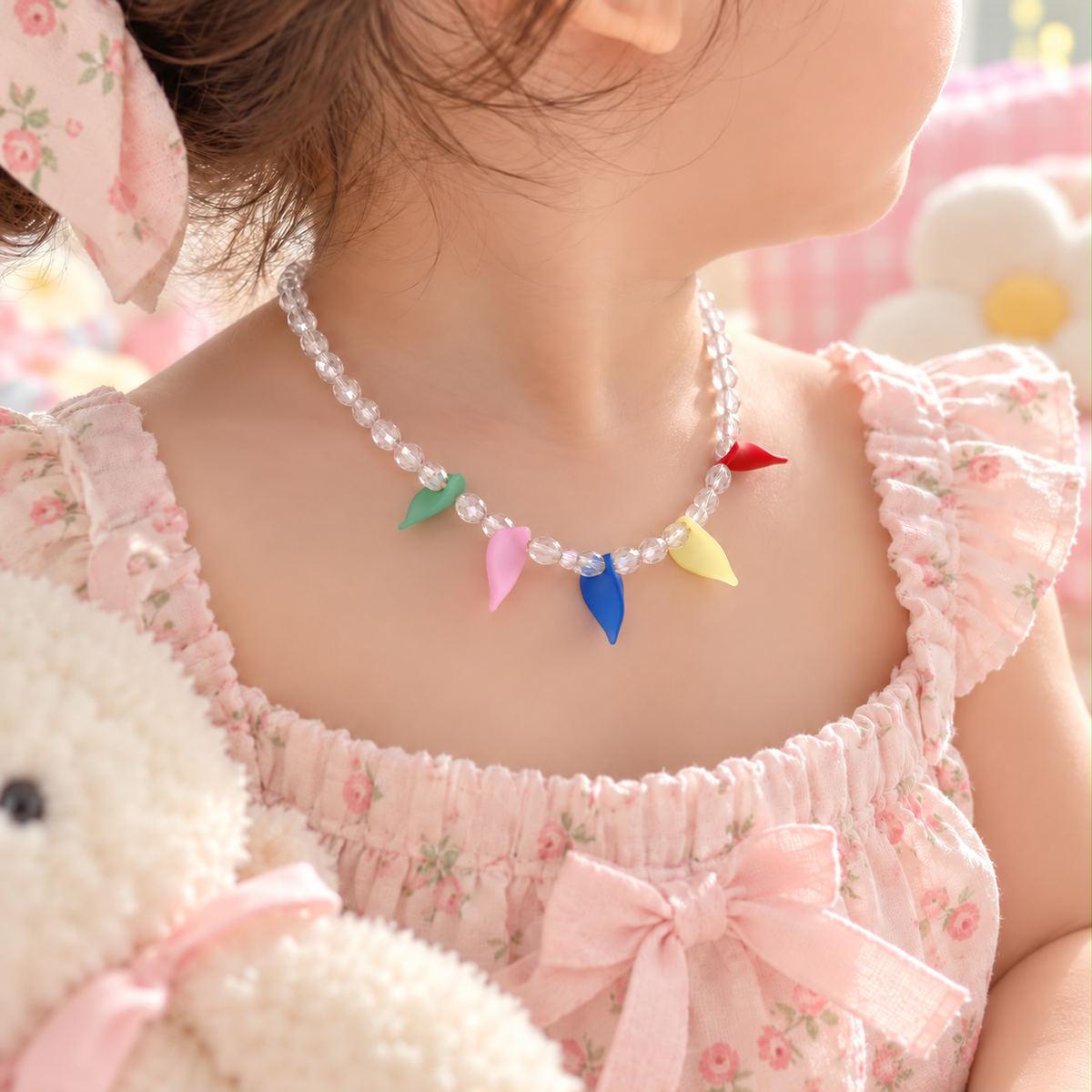 Kids Charm Necklace (White)