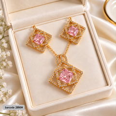 Zircon Locket Set-199 (Pink)