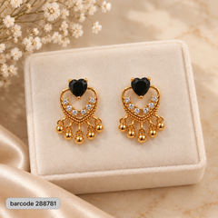 Zircon Earring-234 (Black)