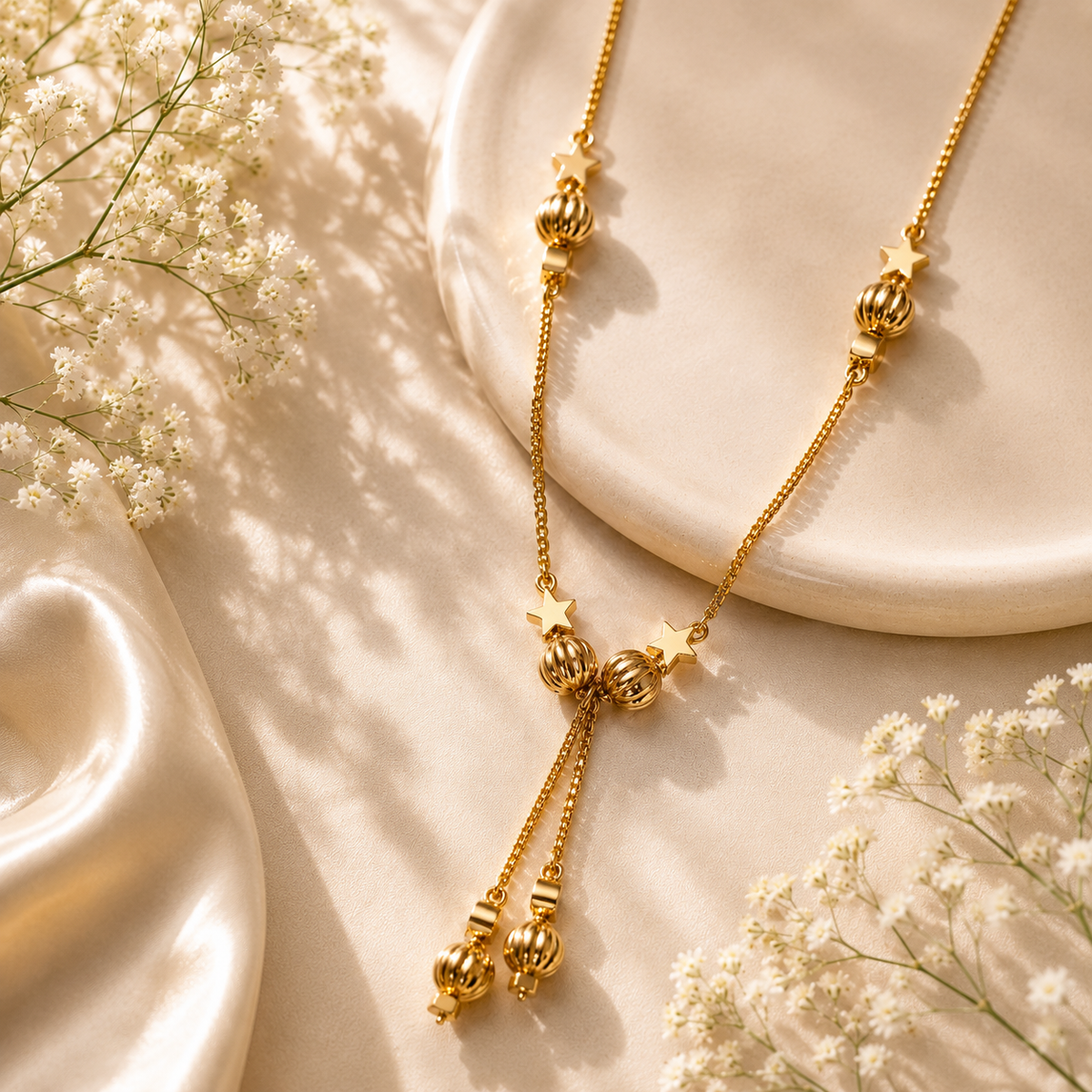 Stainless steel Gold Chain-176 (Golden)