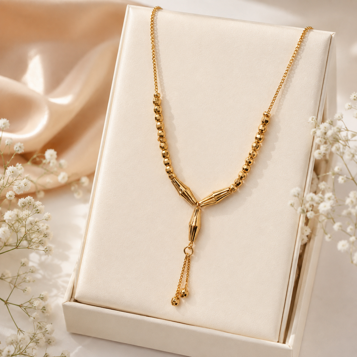 Stainless steel Gold Chain-179 (Golden)