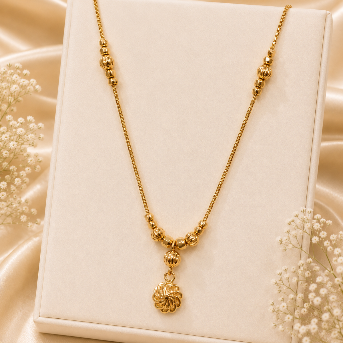 Stainless steel Gold Chain-183 (Golden)