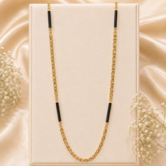Stainless steel Gold Chain-187 (Black)